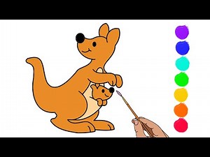 EASY Kangaroo Drawing and Painting Tutorial for Beginners