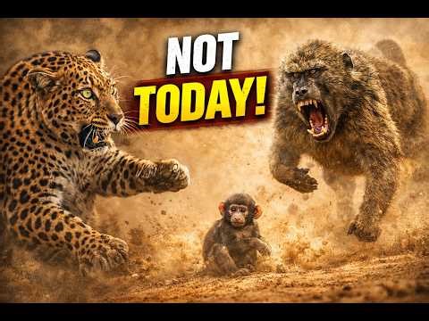 Baboons Show No Mercy After Leopard Attacks Their Own