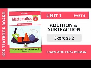 Exercise 2 | Subtraction | Unit 1 | Mathematics Class 4 | Part 9