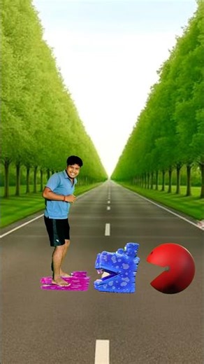 Wait me Jump on New Colour monster Pac-Man vs Big monster Pac-Man #shorts #youtubeshorts