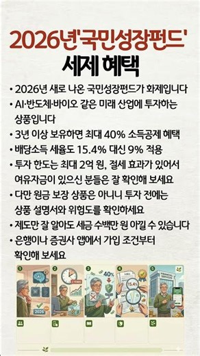 2026년'국민성장펀드' 세제 혜택 #국민성장펀드 #세제혜택 #소득공제