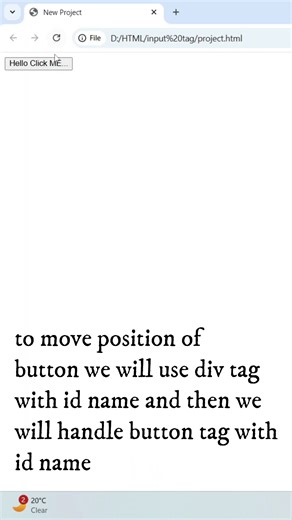 how to create a button in html css and handle position that with div id #html #css #coding