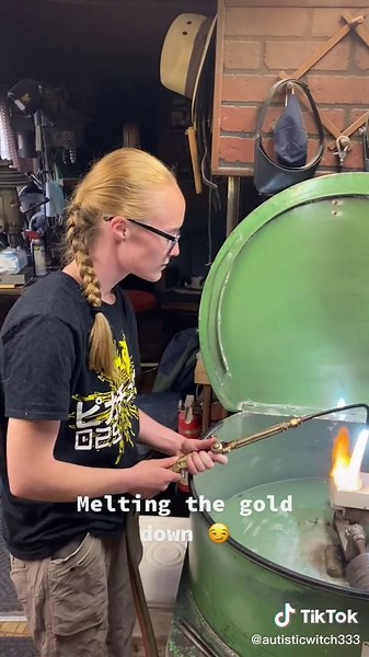 Helping my dad in the shop today #silversmith #gold #jewlerymaking