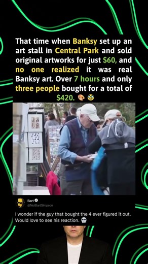 That time when Banksy set up an art stall in Central Park and sold original artworks for just $60