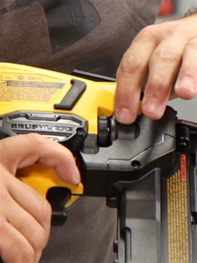 DEWALT Tool Free Depth Adjustment: Perfectly Sink Nails Every Time! DEWALT's 20V MAX XR 18 Gauge Cordless Brad Nailer makes it so easy to PRECISELY SINK your nails to your desired depth, saving tons of time on wood filler and hand-setting later!🛠️ #dewalt #nailgun #demo #review #carpentry #fyp
