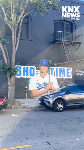 KNX News went to Prociety in downtown L.A. to check out the Shohei mural and their Dodgers gear. | KNX News 97.1 FM