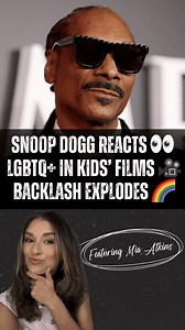 Snoop Dogg Sparks Debate Over LGBTQ+ in Kids’ Movies . . . #SnoopDogg #Lightyear #LGBTQRepresentation #KidsMovies #HollywoodDebate #Pixar #MovieNews #PopCulture #RepresentationMatters #EntertainmentNews #FYP #foryou #foryoupage #feed #explore #trending #Shorts #Recommendations | SK Entertainment | Facebook