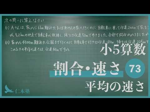 5th grade math [Ratio/Speed ​​73] Average speed