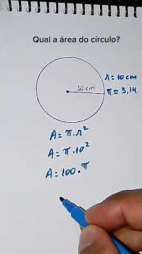 Como calcular a área do círculo?