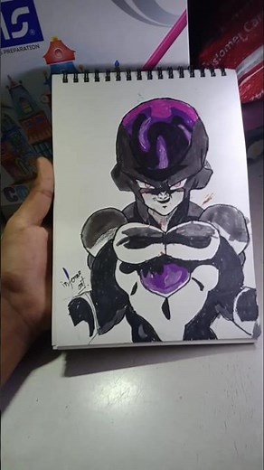 how to draw frieza form dragon Ball z// inferno art #trending #art #shorts #ytshorts