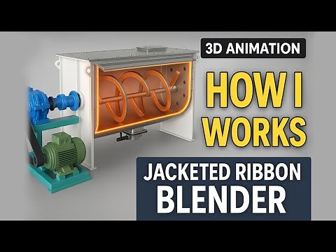 Jacketed Ribbon Blender | 3D Technical Machine Animation | Working Principle of Industrial Mixer