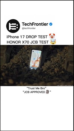iPhone 17 vs HONOR X 70 JCB Test #shorts #iphone #honor #phone comparison