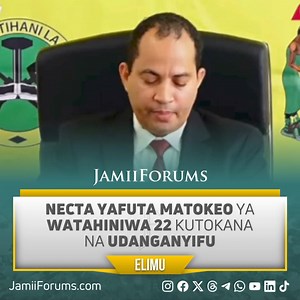 ELIMU: Baraza la Mitihani la Tanzania (NECTA) limetangaza Matokeo ya Mtihani wa Kidato cha Sita uliofanyika Mei 2024 ambapo jumla ya Watahiniwa 111, 056 sawa na 99.43% ya waliofanya Mtihani wamefaulu Baraza limezuia matokeo ya watahiniwa 304 kutokana na sababu mbalimbali ikiwemo kuumwa na kufuta matokeo ya Watahiniwa 22 kutokana na Udanganyifu Ufaulu kwa ujumla Mwaka huu umepanda kwa asilimia 0.20 ukilinganisha na mwaka 2023. Hata hivyo, matokeo kwa masomo yote ufaulu wake upo zaidi ya asilimia 