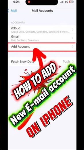 📧 iPhone & iPad Me Email Account Kaise Add Kare?Gmail,Outlook & Yahoo Setup#iphone #short #ios27