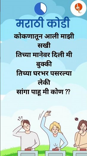 मराठी कोडे।शब्दकोडे । कोडे । कोडी | Intersting Marathi Riddles #shorts #riddles #कोडे #viral #trend