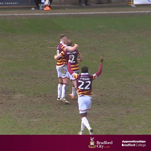 📺 MATCH HIGHLIGHTS | Yesterday's best bits, as Brad Halliday third goal of the season made it three games unbeaten. ➡️ | Watch - IN FULL: https://www.youtube.com/watch?v=USmDjT7ak-4 #BCAFC | Peckover Transport Services Ltd | Bradford City AFC