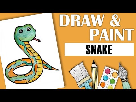 How to Draw and Paint a Snake for Kids or Beginners!