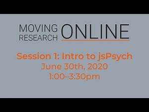 Session 1: Intro to jsPsych