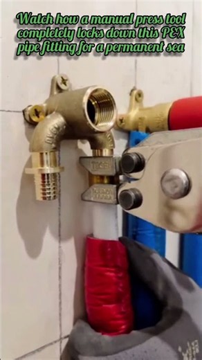 How a Manual Press Tool Secures Plumbing Lines Behind the Wall
