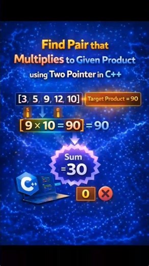 Find pair multiply is Equals to product in Array#codinglife#programmingbasics