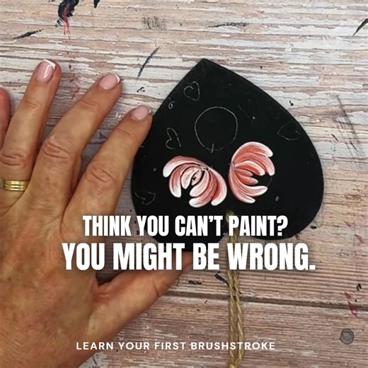 Folk Art is It’s taught step by step - just like learning to write. This Course is a gentle introduction designed for complete beginners, helping you build confidence one simple stroke at a time. | You Can Folk It