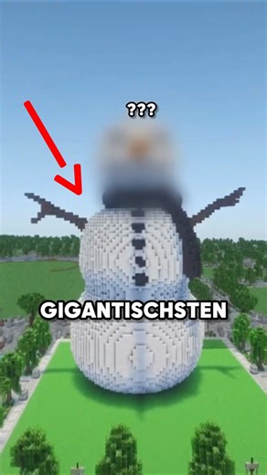 Der GRÖßTE Schneemann JEMALS in Minecraft! #minecraft #minecraftserver #citybuild
