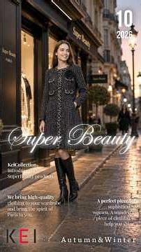 SUPER BEAUTY s2627024 Mixed-Yarn Tweed Long Jacket | An Elegant and Mature-Cute Piece #fashion