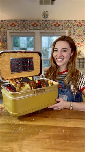 Creative Mustard Yellow Train Case DIY