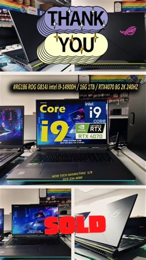 Thanks 🙏🙏just sold Used High Performance Gaming Laptop 🚀stock code: #RG186 #1755 #1721 #IN168 🎉🎉