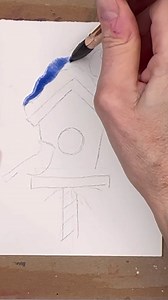 68K views · 1.4K reactions | Super cute Winter birdhouse tutorials are up on my YouTube channel- Patreons get a cute bonus one! Link in comments #watercolorforbeginners #christmasgiftideas #watercolorartist #watercolor #ChristmasCrafts #cardinals #birds | Ellen Crimi-Trent Art and Design | Facebook