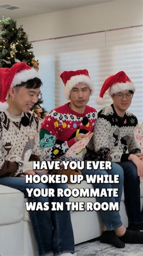 The Cule Kids on Instagram: "Naught or Nice: hooked up while the roommate was home? Clip from episode 8 "The Holiday Special" of our podcast. Check out the full episode on YouTube and Spotify! #theculekidspodcast #theculekids #gaysian #polycule #poly gay pride"