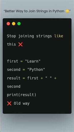 Stop Using + for Strings ❌ #python #coding