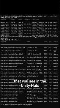 Unity CLI: Create and set up projects from the terminal
