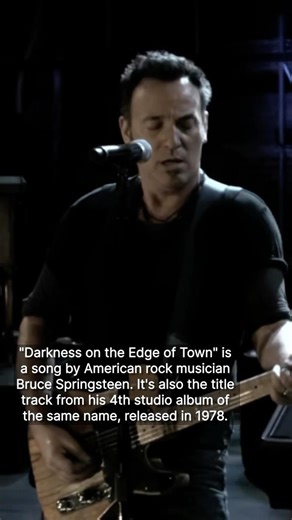 Songs by Springsteen | The story behind “Darkness on the Edge of Town” by Bruce Springsteen | Instagram