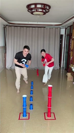 Stacking cups game challenge: bitter first or sweet later?