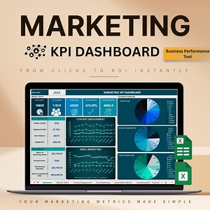 Marketing KPI Dashboard: Excel & Google Sheets Campaign Tracker - Etsy