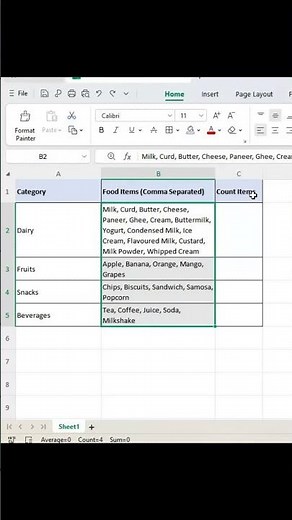 Count Comma-Separated Values in Excel | TEXTSPLIT + COUNTA Trick #ExcelTips #ExcelFormula #Data