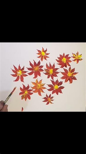 FREE HAND FLORAL PAINTING #floralpainting #therapeutic #satisfyingvideoshorts #art #drawing #flora
