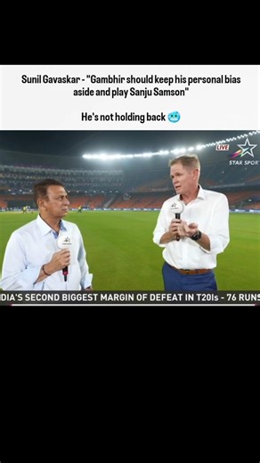 Sunil Gavaskar - "Gambhir should keep his personal bias aside and play Sanju #t20worldcup