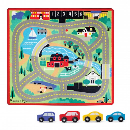 Round the Town Road Rug & Car Set | Melissa & Doug