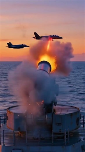 This realistic cinematic war video demonstrates a modern ground-based radar-guided air defense