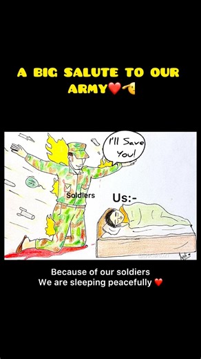 Army soldier drawing ❤️|Big salute to our army🫡#shorts#trending#viral#love#army#art#war#ytshorts#yt