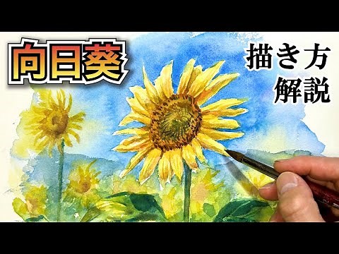 How to draw sunflowers/How to draw sunflowers easily!