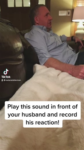 No idea he was being recorded! Reaction is priceless! 😂 #fyp #wifelife #justforfun #inlove #happy #husbandwifecomedy #marriedlife