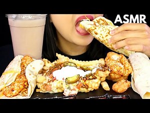 ASMR DEL TACO Loaded Fries, Hash Browns and Breakfast Tacos EATING SOUND MUKBANG