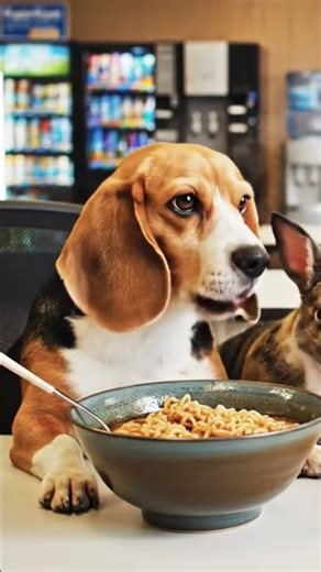 #dog #birds #eating #noodles #ai #trending #viral