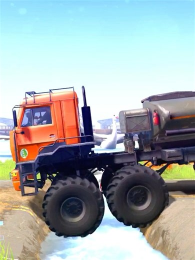Spintires: MudRunner -SHACMAN DELONG X3000 Towing a Truck on a Snowy Road Ep264
