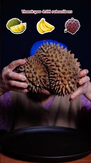 Mukbang ASMR 🍋‍🟩 Eating durian, banana 🔥🔥🔥