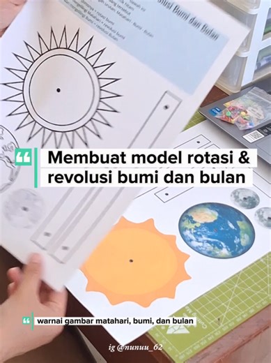 Model Rotasi dan Revolusi Bumi dan Bulan untuk Kelas 6