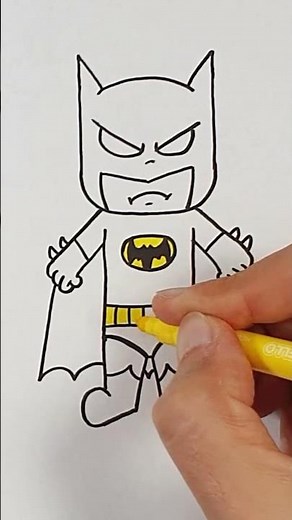 🦇How to Draw Batman - Easy Drawing #easydrawing #drawingtutorial #drawing #howtodraw #drawing #color